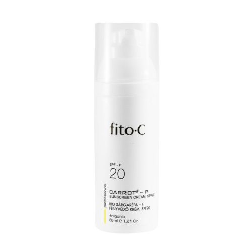 fito.C - Carrot - P Sunscreen Cream, SPF 20 - Bio Sárgarépa -F Fényvédő Krém, SPF 20, 50ml - fizikai fényszűrőkkel